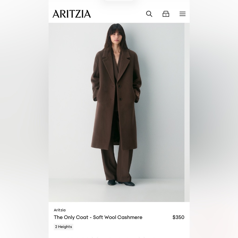 ISO Aritzia The Only Coat- BURNT CEDAR